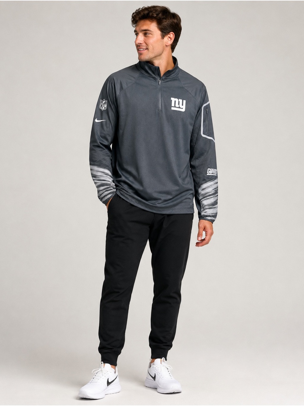 Nike NFL New York Giants On Field Dri-FIT 1/4 Zip Pullover Jacket Men’s L